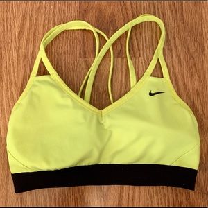 Nike Dri-Fit Neon Green Sports Bra size Small